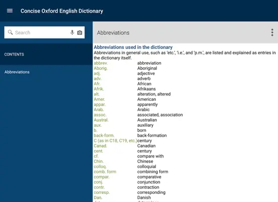 Concise Oxford English Dictionary android App screenshot 0