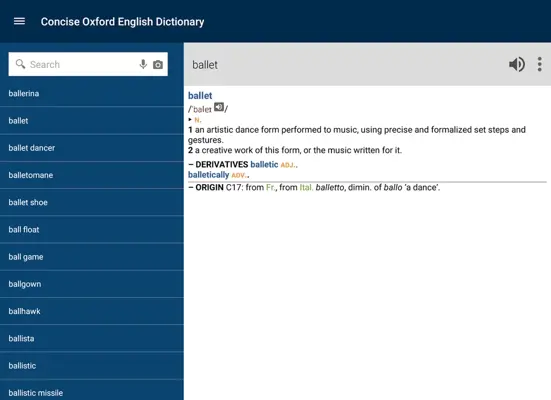 Concise Oxford English Dictionary android App screenshot 3