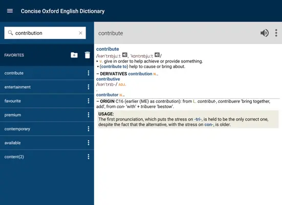 Concise Oxford English Dictionary android App screenshot 6